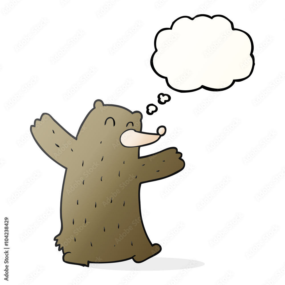 thought bubble cartoon bear thought bubble cartoon bear