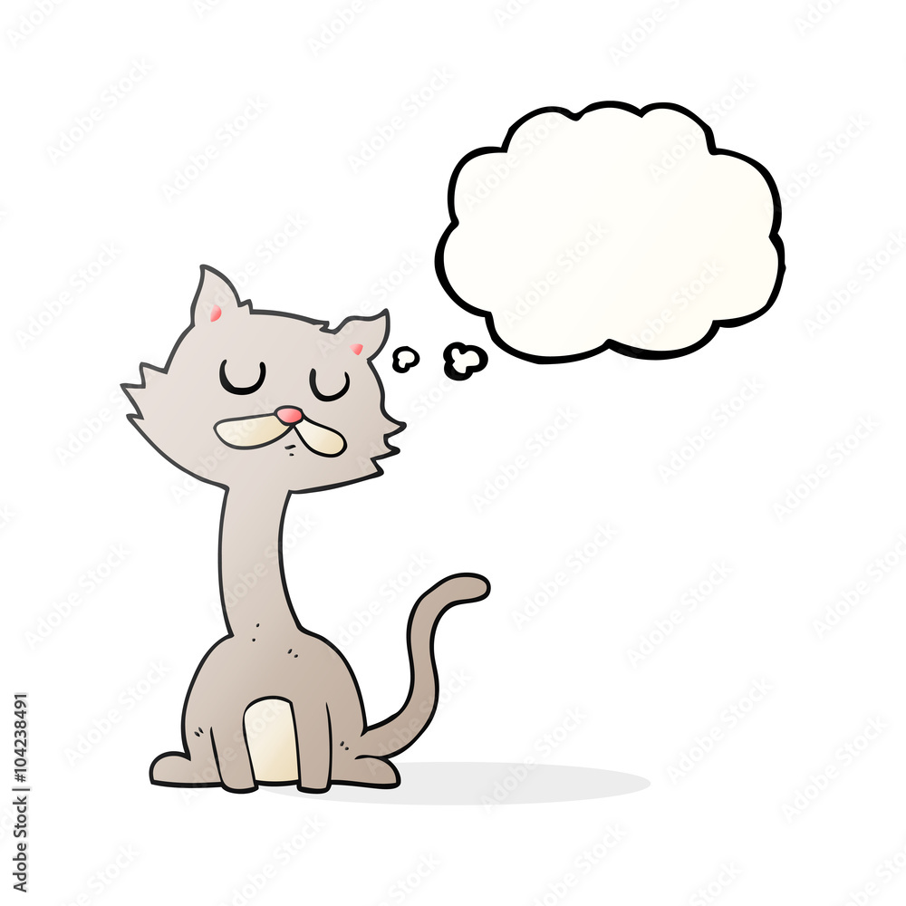 thought bubble cartoon cat thought bubble cartoon cat