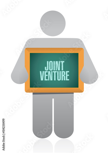 Joint Venture blackboard sign concept