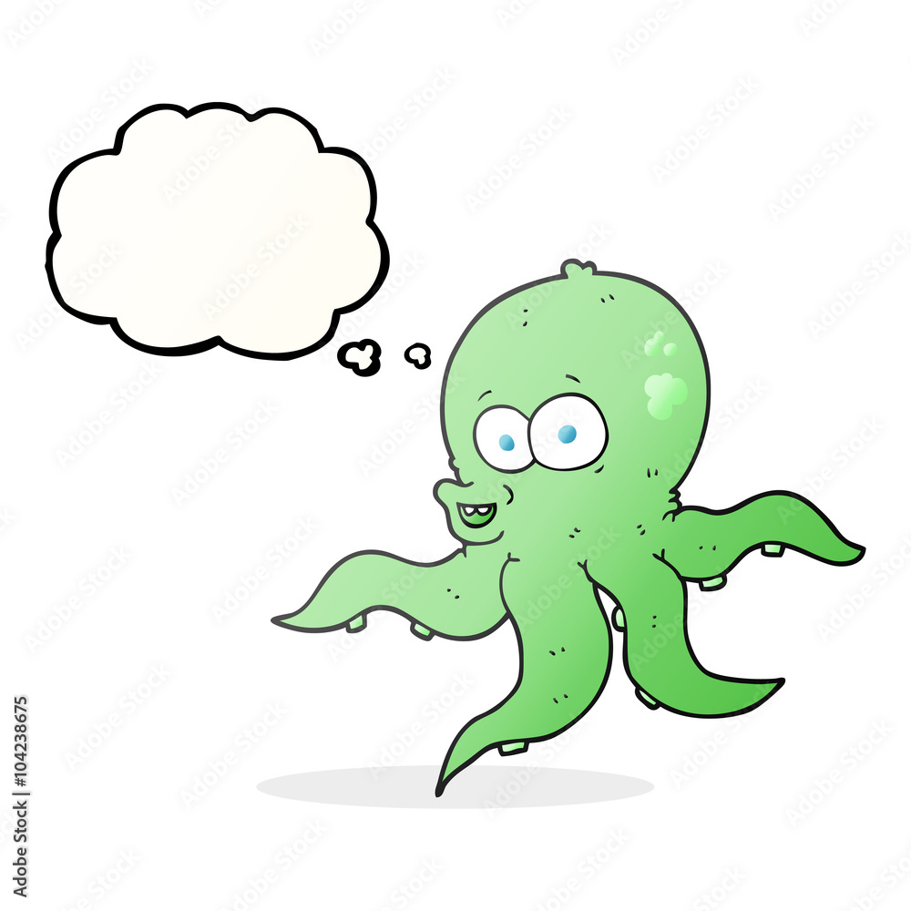 thought bubble cartoon octopus thought bubble cartoon octopus