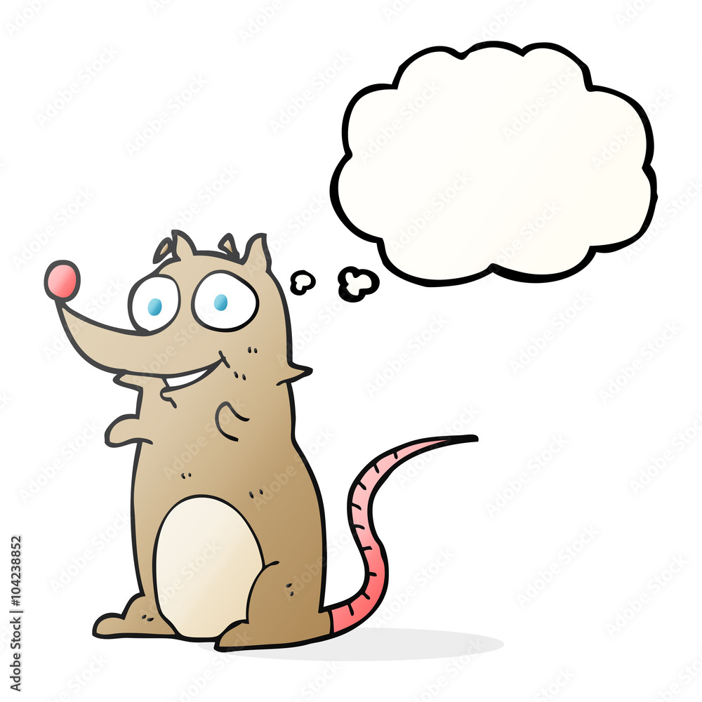 thought bubble cartoon mouse