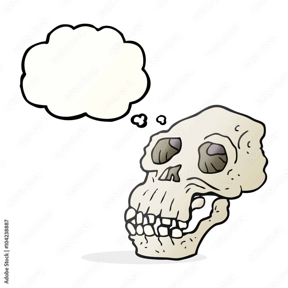 thought bubble cartoon ancient skull thought bubble cartoon ancient skull