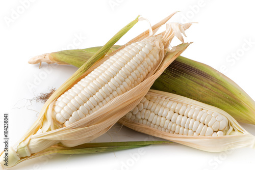 white sticky corn isolated