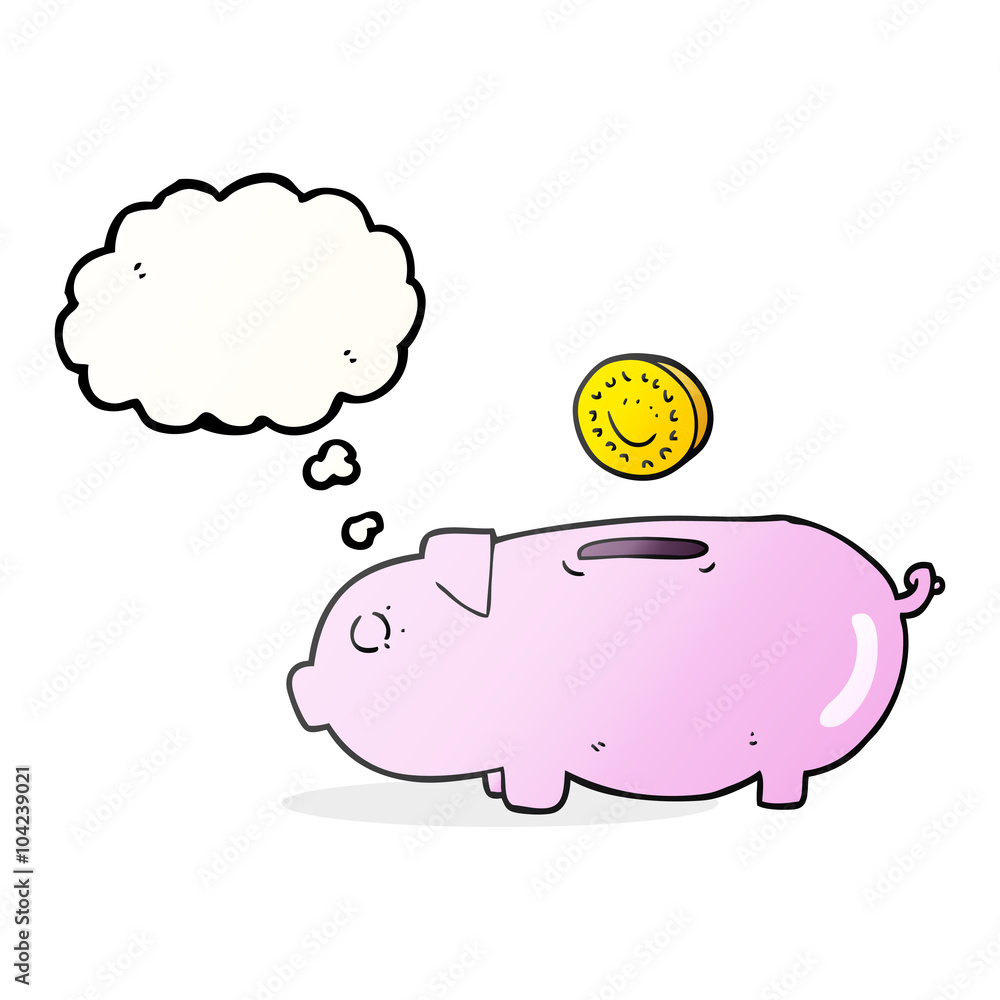 thought bubble cartoon piggy bank thought bubble cartoon piggy bank
