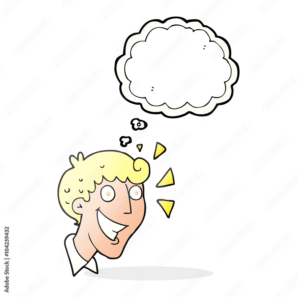thought bubble cartoon excited man thought bubble cartoon excited man