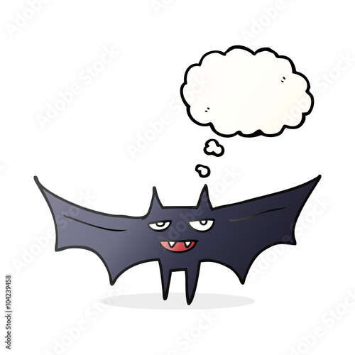 thought bubble cartoon halloween bat