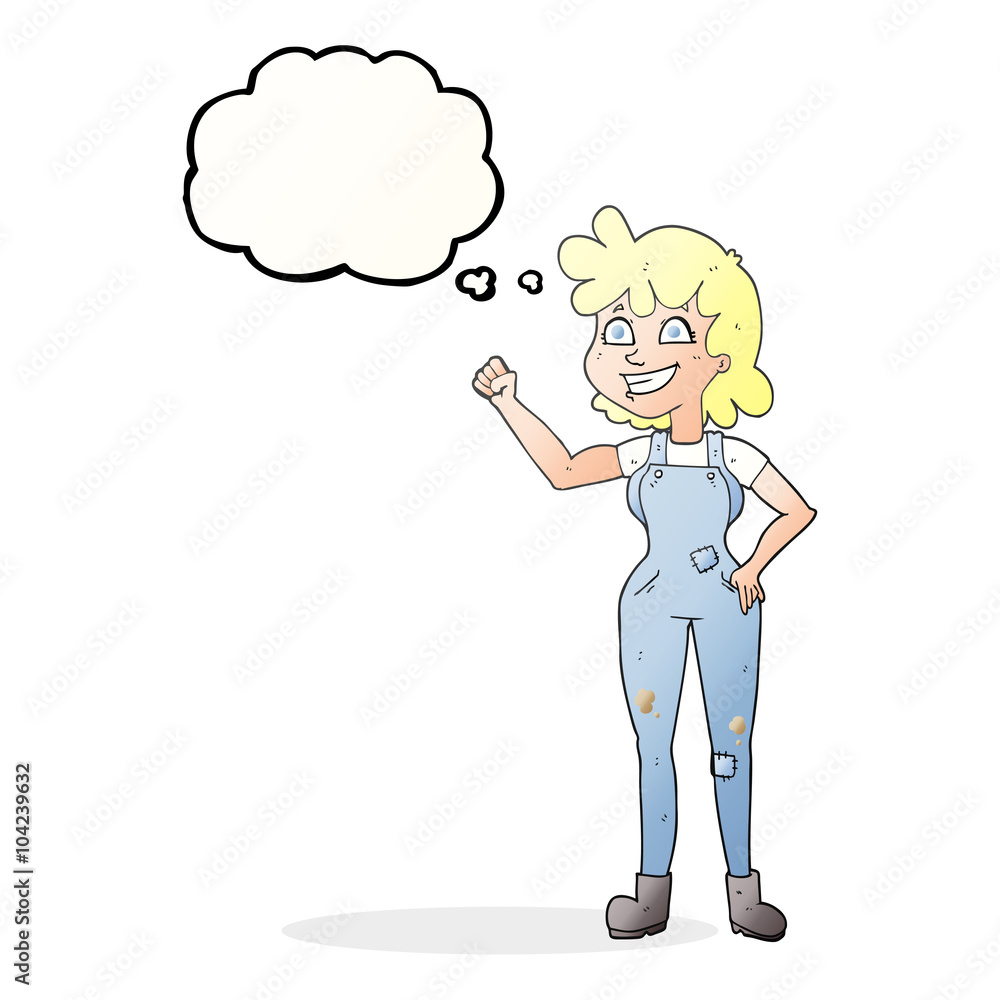 thought bubble cartoon determined woman clenching fist thought bubble cartoon determined woman clenching fist