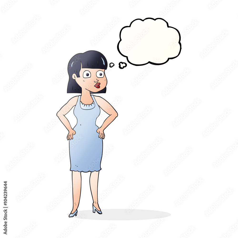 thought bubble cartoon woman with hands on hips thought bubble cartoon woman with hands on hips