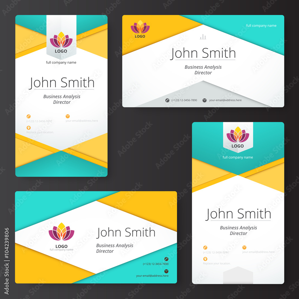 Fototapeta premium Abstract material business card style. vector illustration.