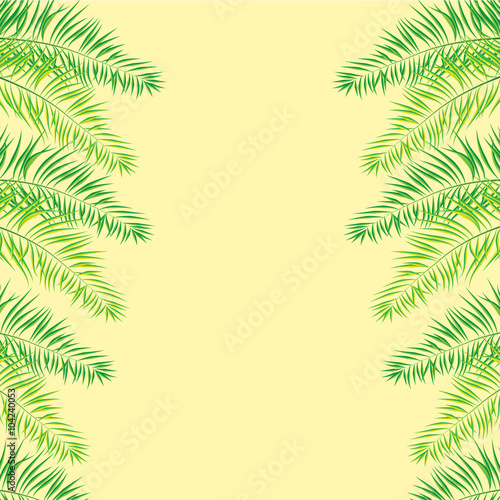 Vector Illustration of a Natural Background with Palm Trees