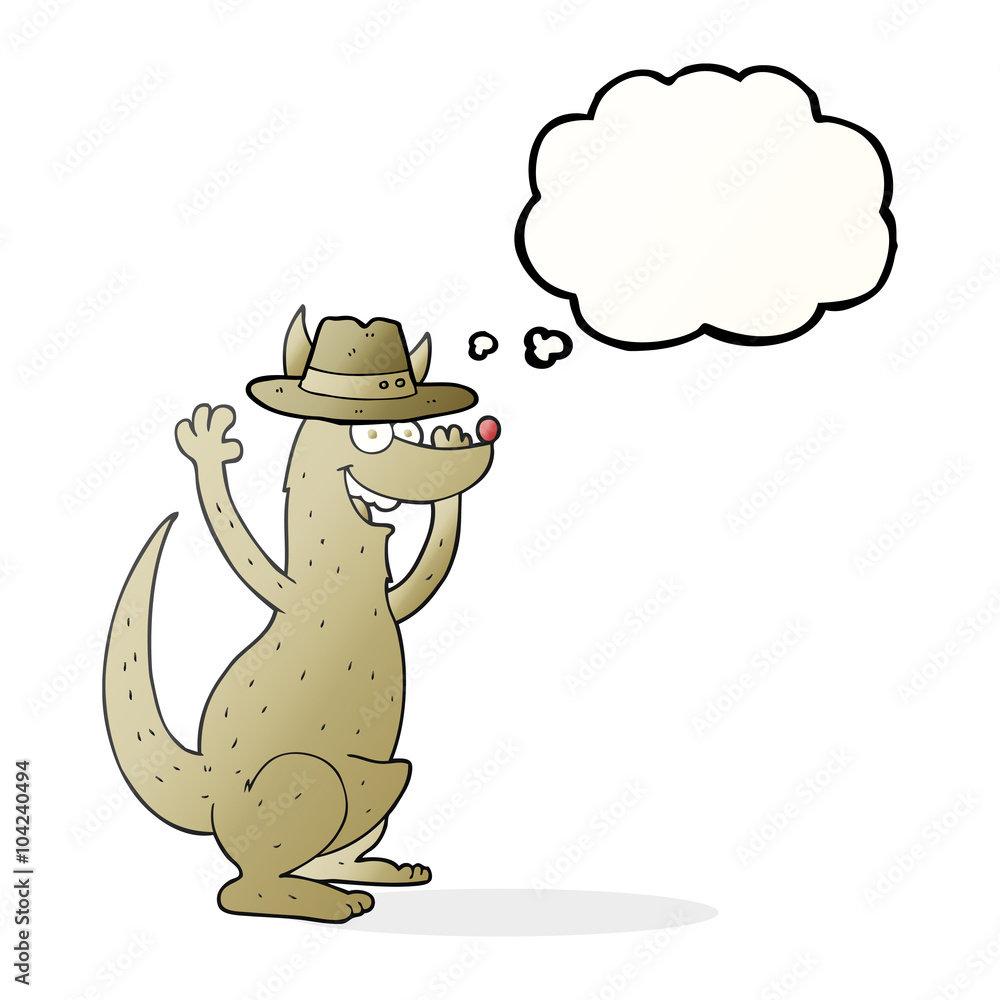 thought bubble cartoon kangaroo thought bubble cartoon kangaroo