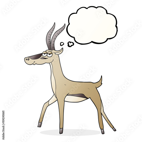 thought bubble cartoon gazelle