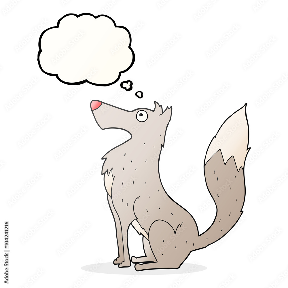 thought bubble cartoon wolf thought bubble cartoon wolf