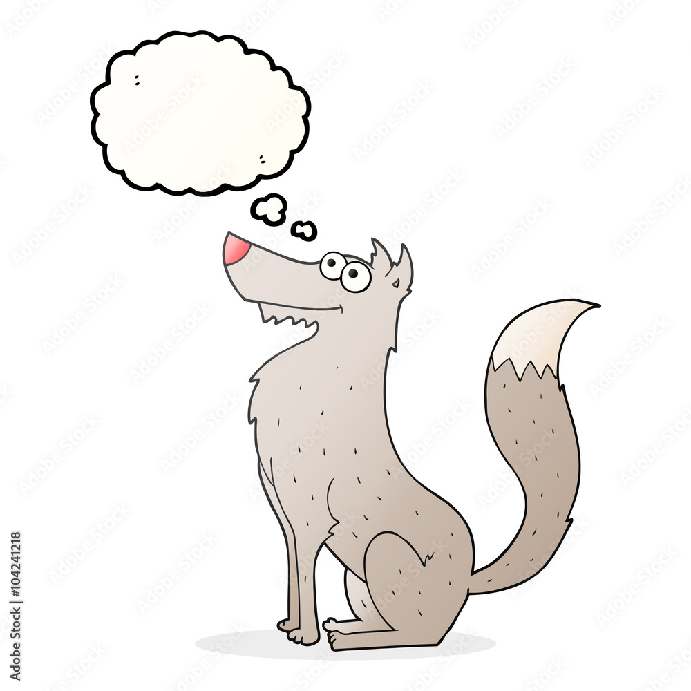 thought bubble cartoon wolf thought bubble cartoon wolf