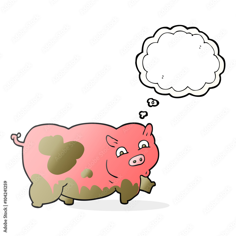 thought bubble cartoon pig thought bubble cartoon pig