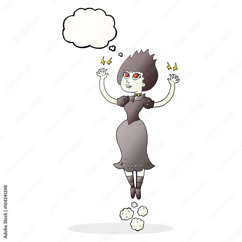 thought bubble cartoon vampire girl flying thought bubble cartoon vampire girl flying