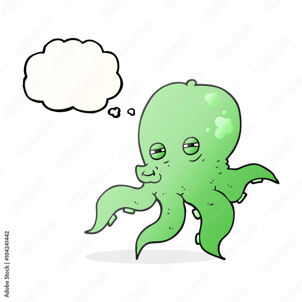 thought bubble cartoon octopus thought bubble cartoon octopus