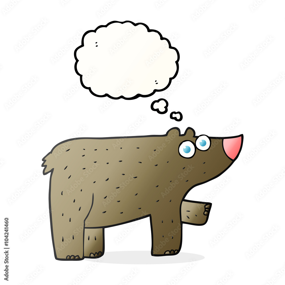thought bubble cartoon bear thought bubble cartoon bear