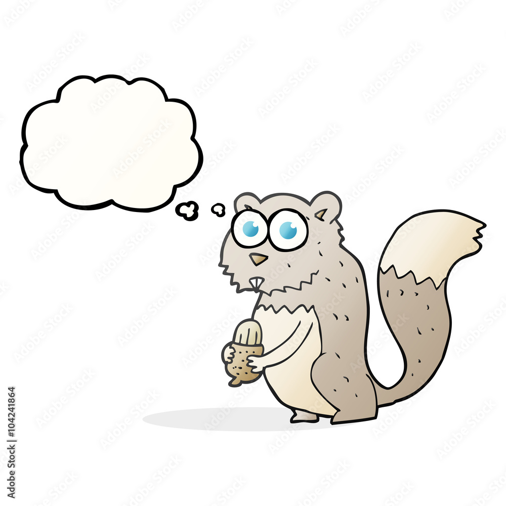 thought bubble cartoon angry squirrel with nut thought bubble cartoon angry squirrel with nut
