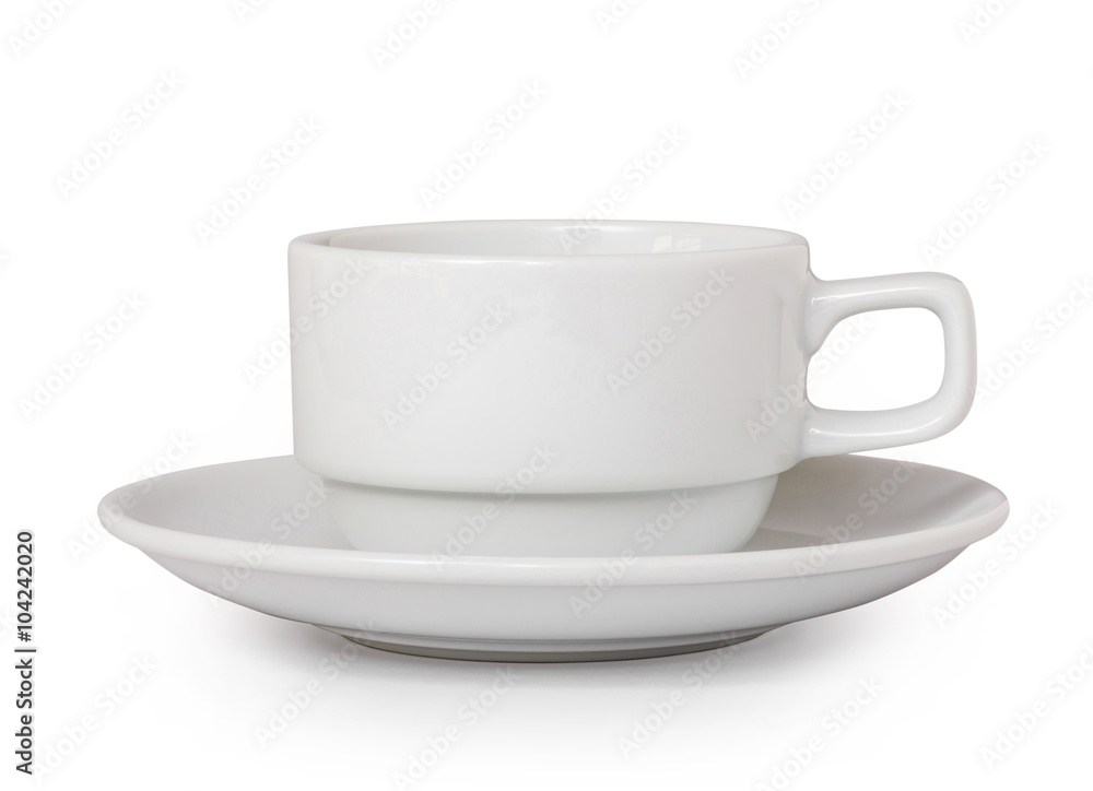 Coffee mug side view on white, clipping path Coffee mug side view on white, clipping path