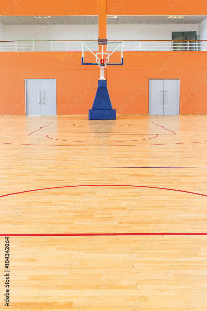 Fototapeta premium Empty basketball court