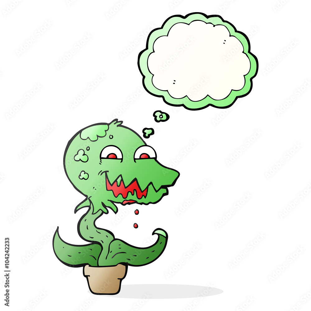 thought bubble cartoon monster plant thought bubble cartoon monster plant