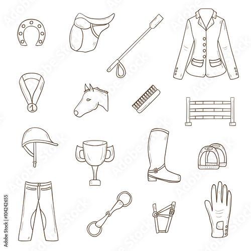 Horse riding objects