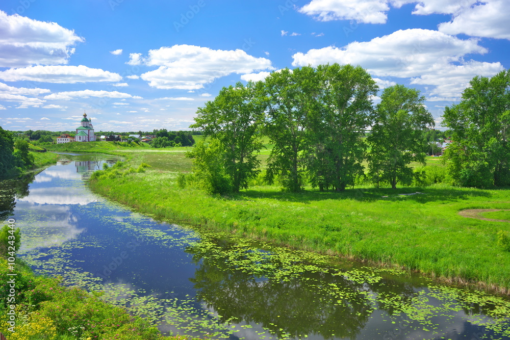 Summer landscape in Suzdal