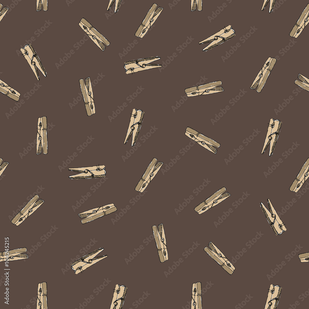 Clothespins seamless pattern. Clothespins seamless pattern.