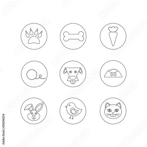 Animals outline icons