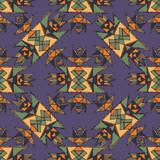 Tribal hand drawn native american pattern in vector.