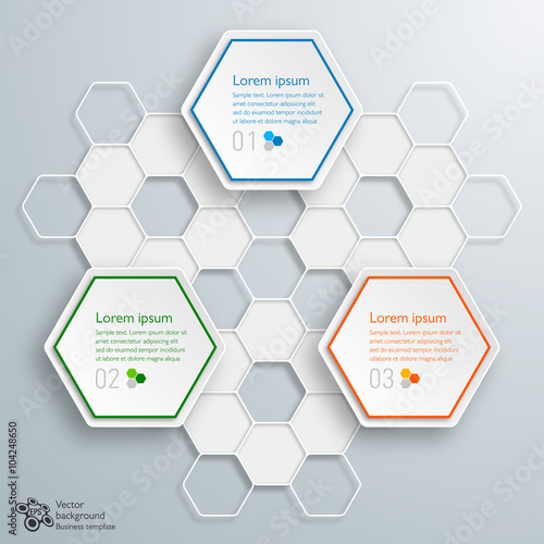 Infographics Vector Background Honeycomb Structure 
