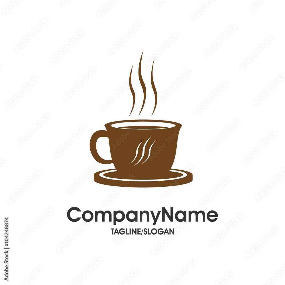 Coffee and Tea Cafe logo icon vector Coffee and Tea Cafe logo icon vector
