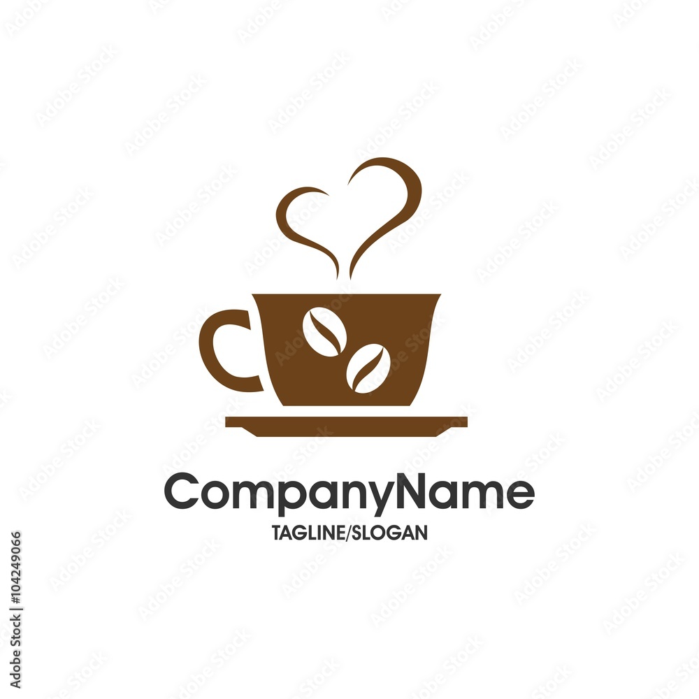 Coffee and Tea Cafe logo icon vector Coffee and Tea Cafe logo icon vector