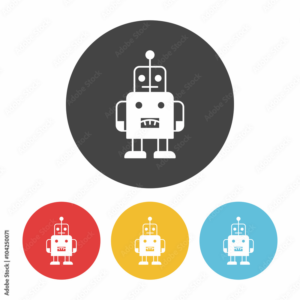 baby toy robot icon baby toy robot icon