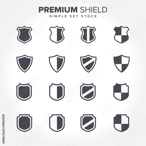 Premium Shield Badge Stock Set