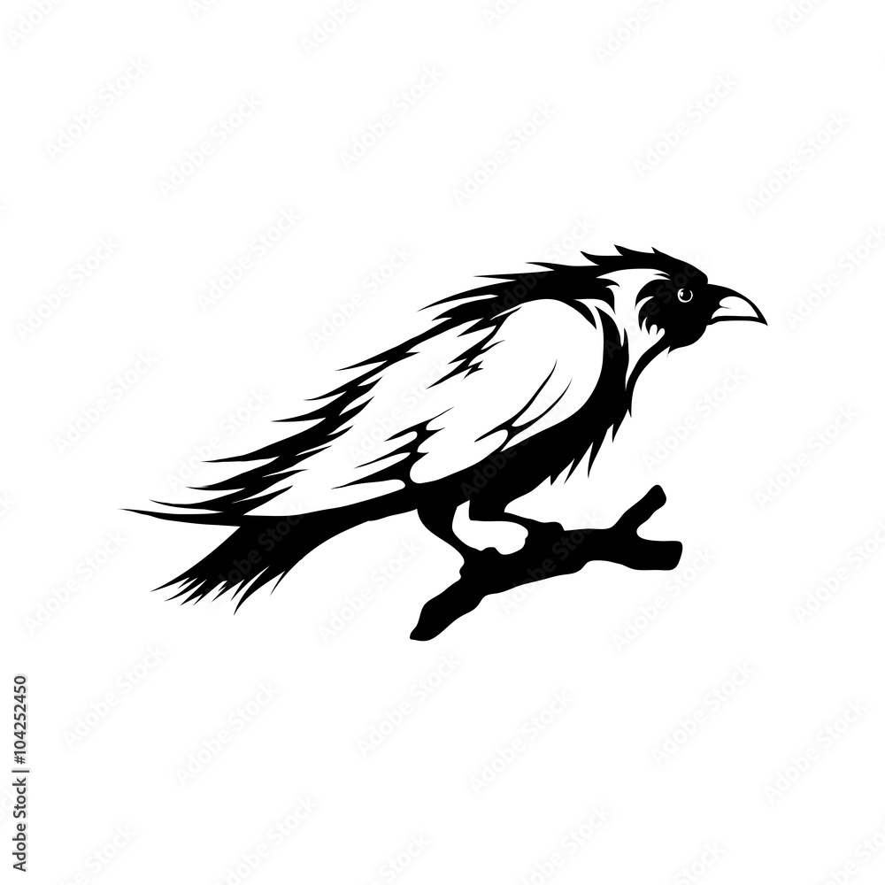 Obraz premium raven logo