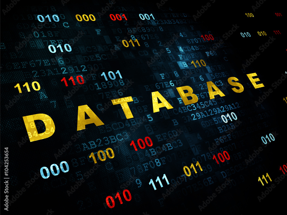 Programming concept: Database on Digital background Programming concept: Database on Digital background