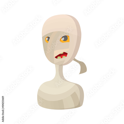 Mummy icon, cartoon style 