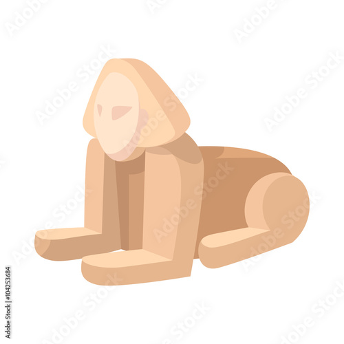 Sphinx icon, cartoon style
