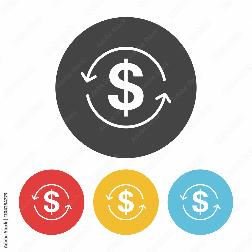 financial exchage money icon financial exchage money icon