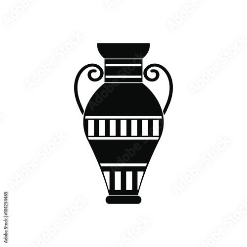 Egyptian vase icon, simple style 