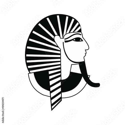 Egyptian pharaoh icon, simple style