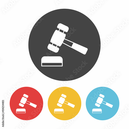 financial hammer icon