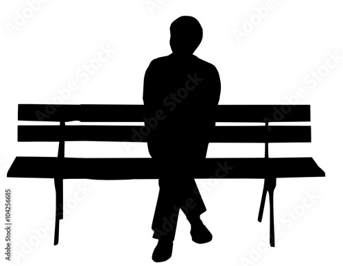 a man on a bench 