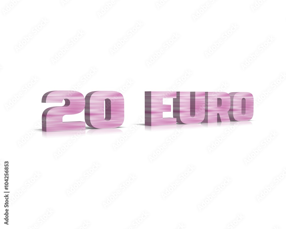 Fototapeta premium 20 euro 3d wort