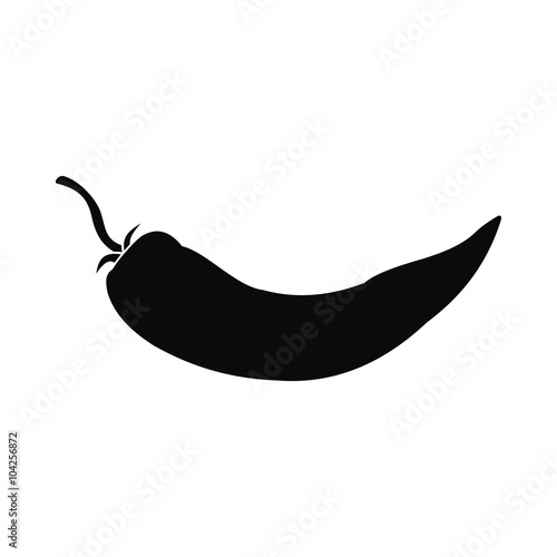Hot chili pepper icon, simple style