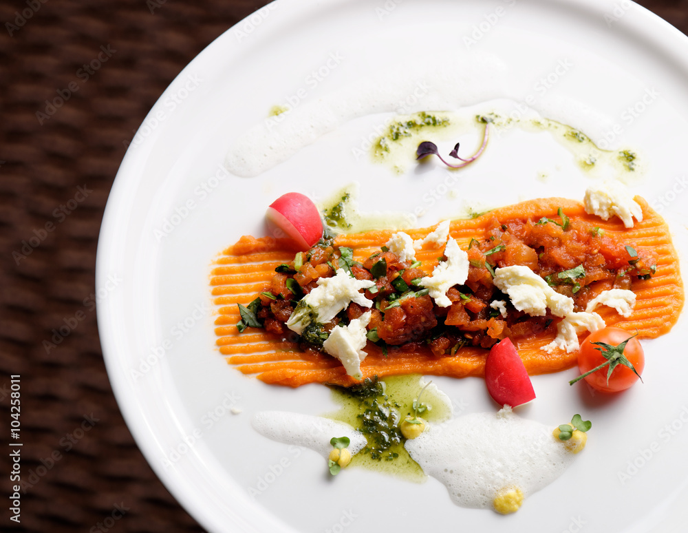 Fine dining Caprese salad Fine dining Caprese salad