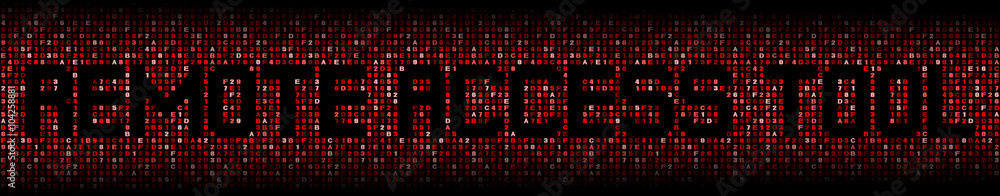 Remote Access Tool text on hex code illustration Remote Access Tool text on hex code illustration