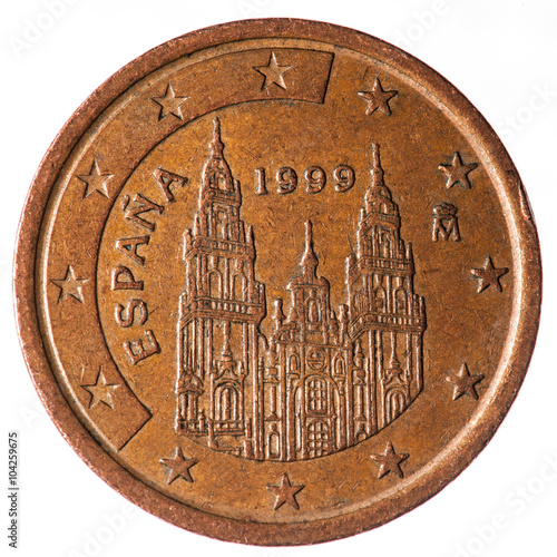 Photography pièce 5 centimes euro Espagne